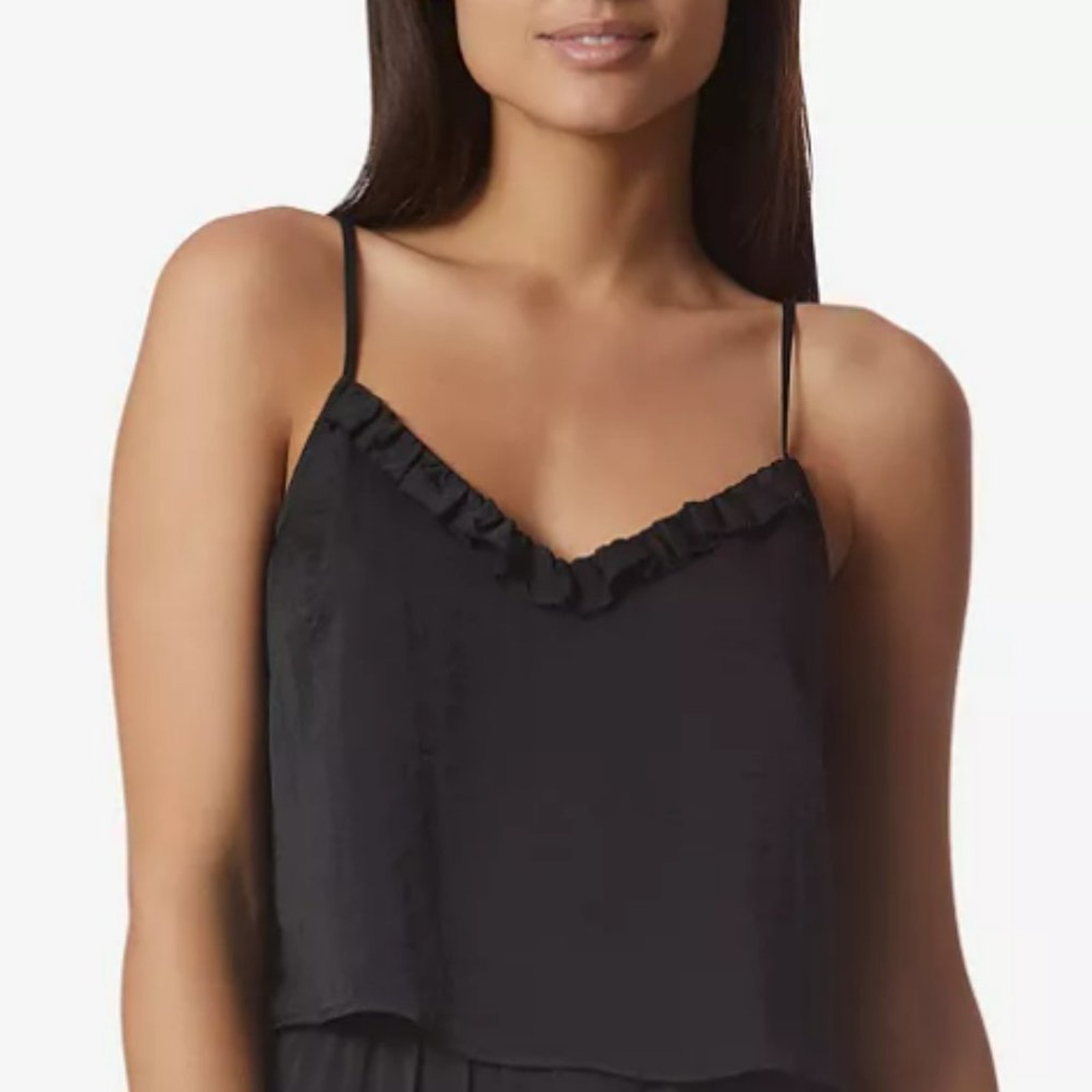 Avec Les Filles Crop Top Black Size Small S